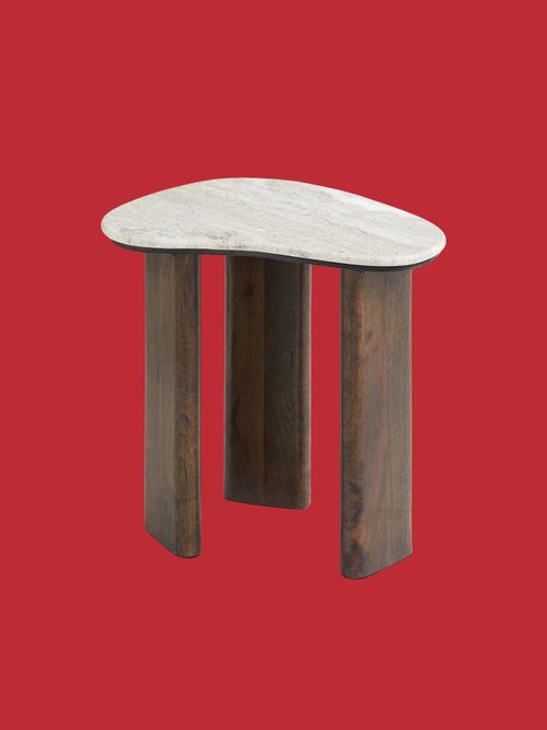 Marble-Top Side Table