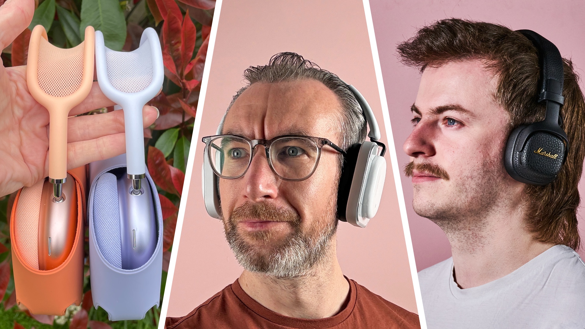 Selection of over-ear headphones being tested by TechRadar audio experts