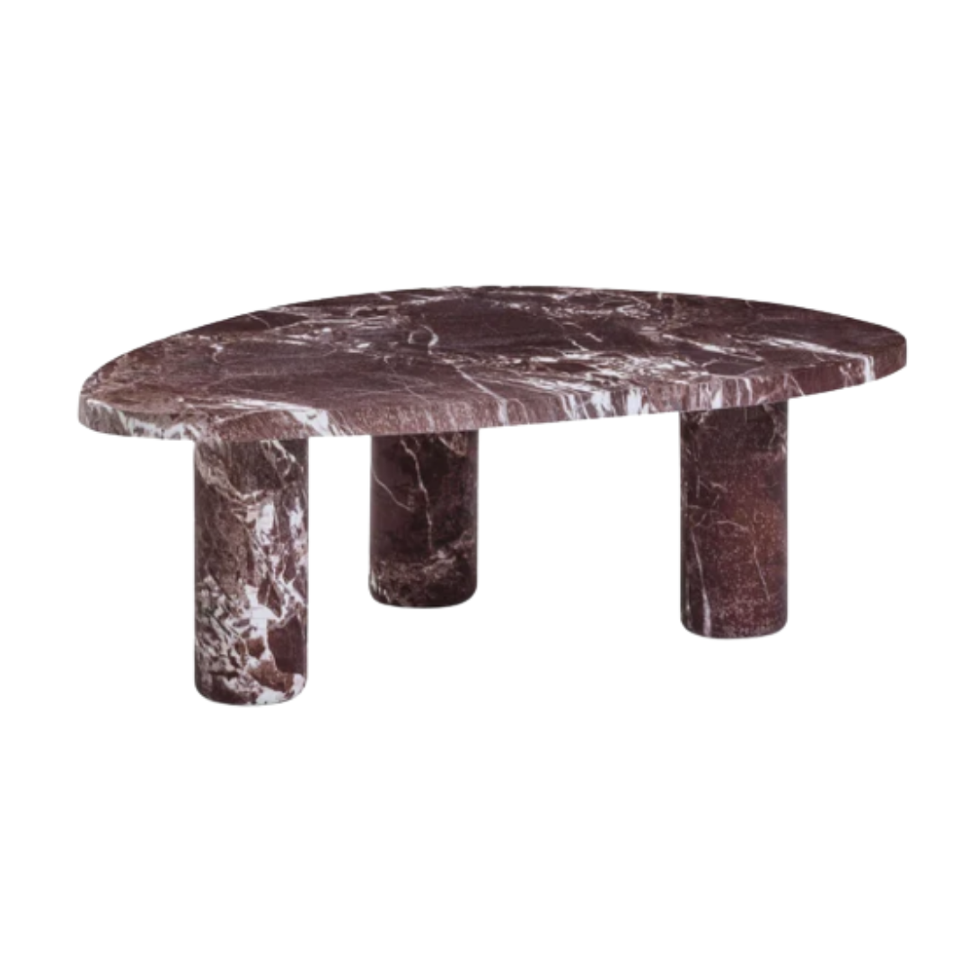 TOV Furniture, Libby Faux Red Levanto Marble