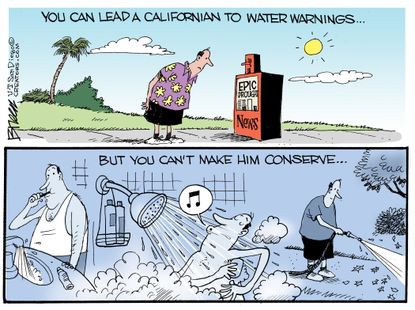 Editorial cartoon U.S. California water environment