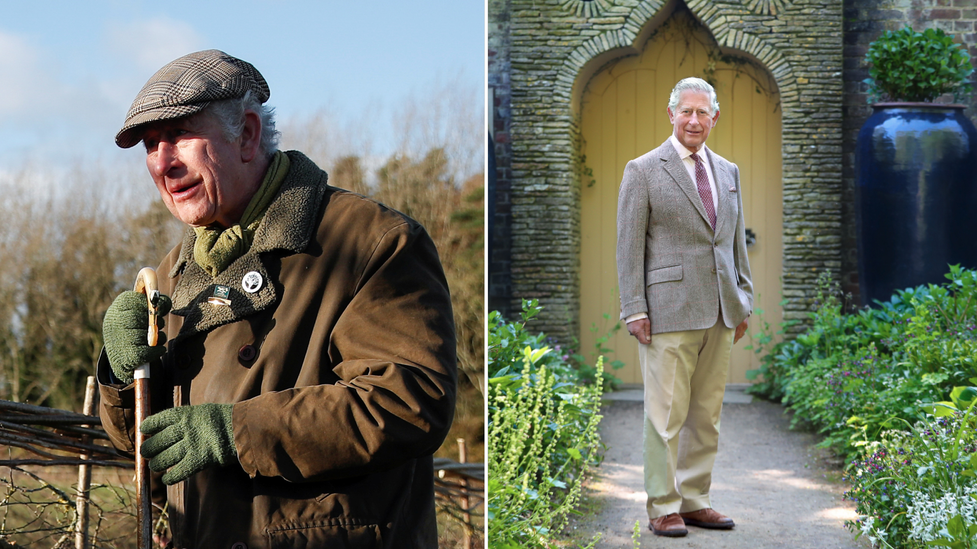 King Charles poses as his private property, Highgrove House