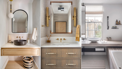 Header with 3 images of bathroom vanity units