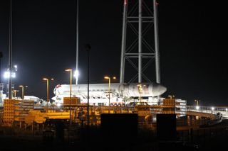 Antares Rolls Out to Spaceport Pad