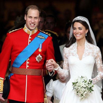 Prince William and Kate Middleton at their royal wedding in 2011