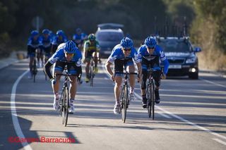 Tyler Farrar (centre) will be aiming for more Tour de France stages