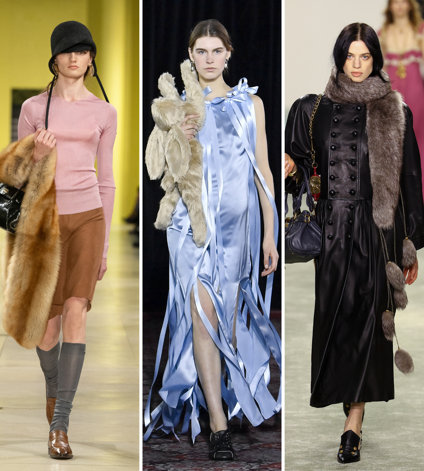 faux fur accessories runway