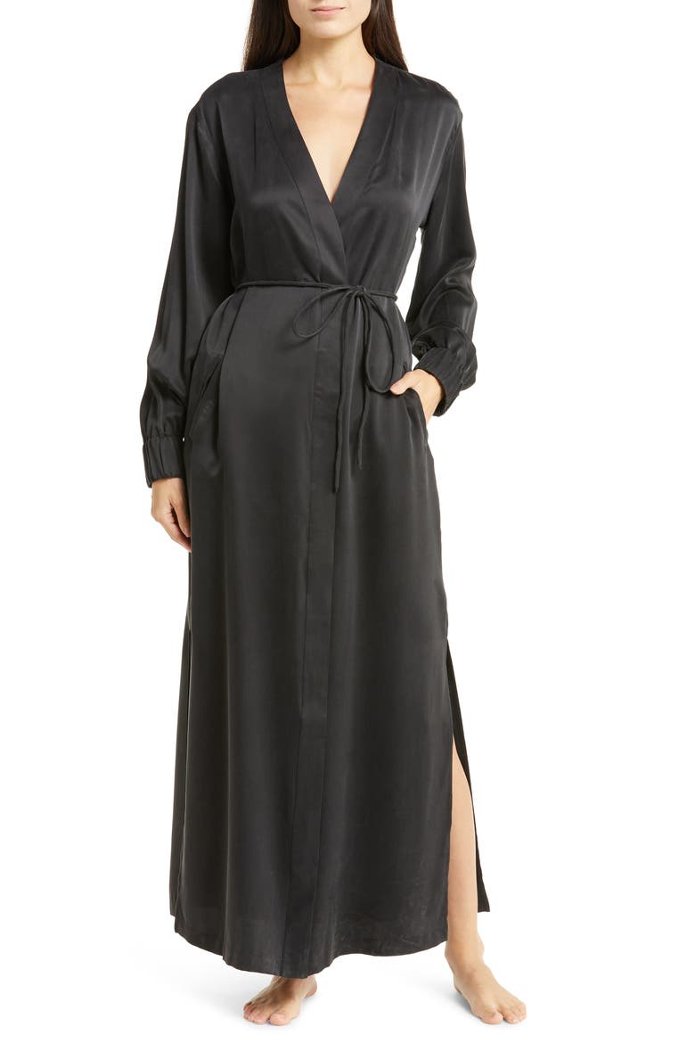 Washable Silk Long Robe