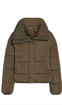 DKNY Appliquéd quilted shell jacket | was $380, now $58