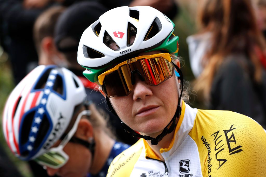 ROUBAIX FRANCE OCTOBER 02 Sarah Roy of Australia and Team BikeExchange prior to the 1st ParisRoubaix 2021 Womens Elite a 1164km race from Denain to Roubaix ParisRoubaixFemmes ParisRoubaix on October 02 2021 in Roubaix France Photo by Bas CzerwinskiGetty Images