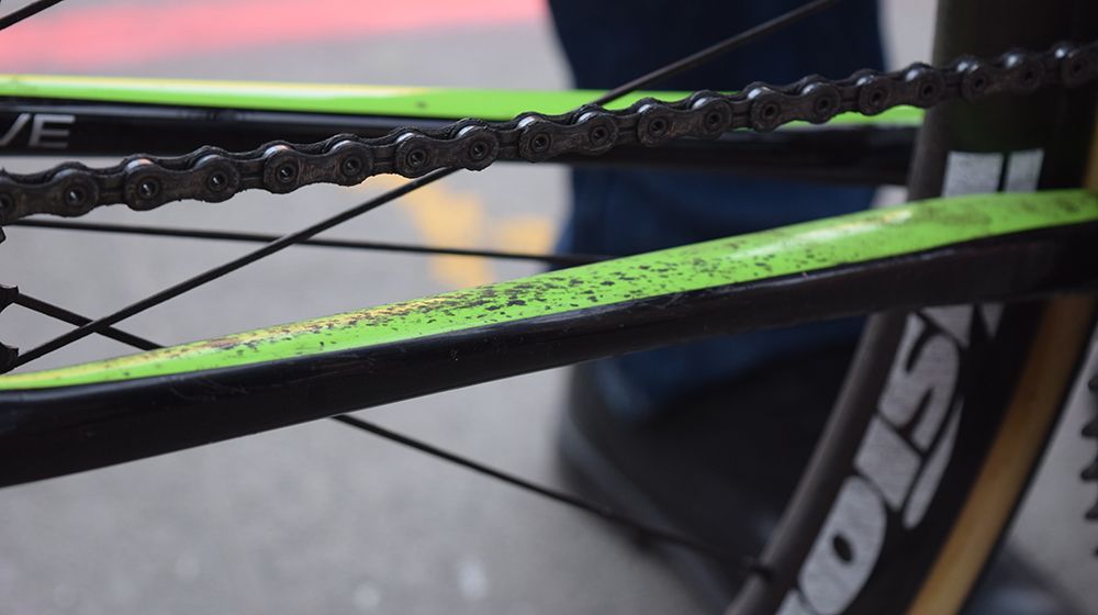 The bikes took some abuse even in the bone dry conditions of Omloop Het Nieuwsblad