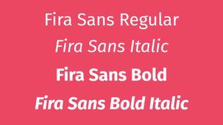 Example of Fira Sans in four weights