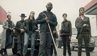 fear the walking dead characters standing off with children