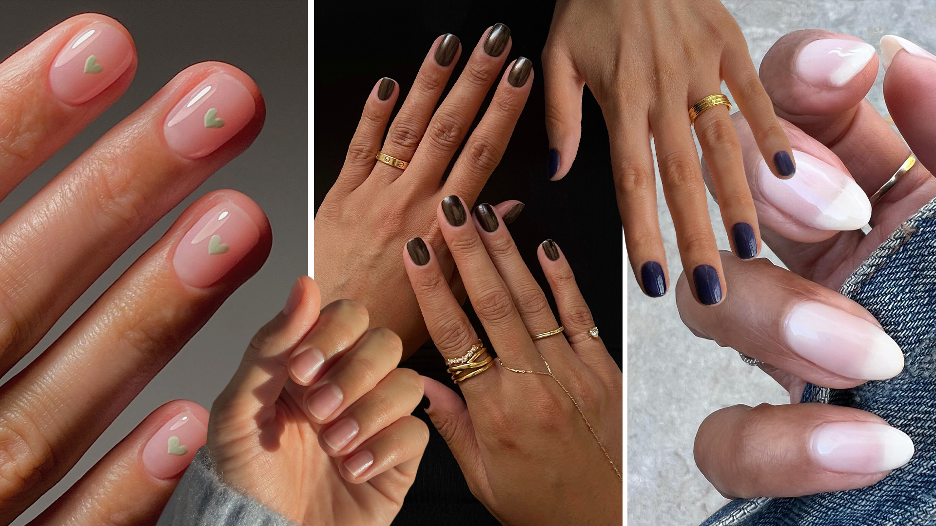 Photo collage of fall 2026 nail trends