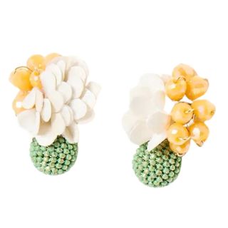 Oliver Bonas Lucia Fruit Bowl Beaded Stud Earrings