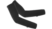 two black dhb merino M_200 arm warmers on a white background