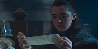 arya reading note Game Of Thrones HBO