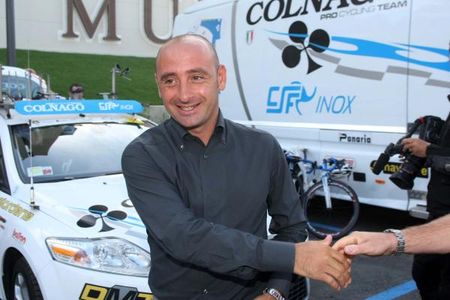 Italian manager Paolo Bettini was able to check out the form of his riders close up at the Tre Valli Varesine