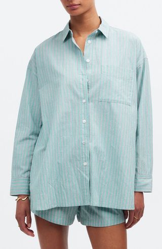 The Stripe Signature Poplin Oversize Shirt