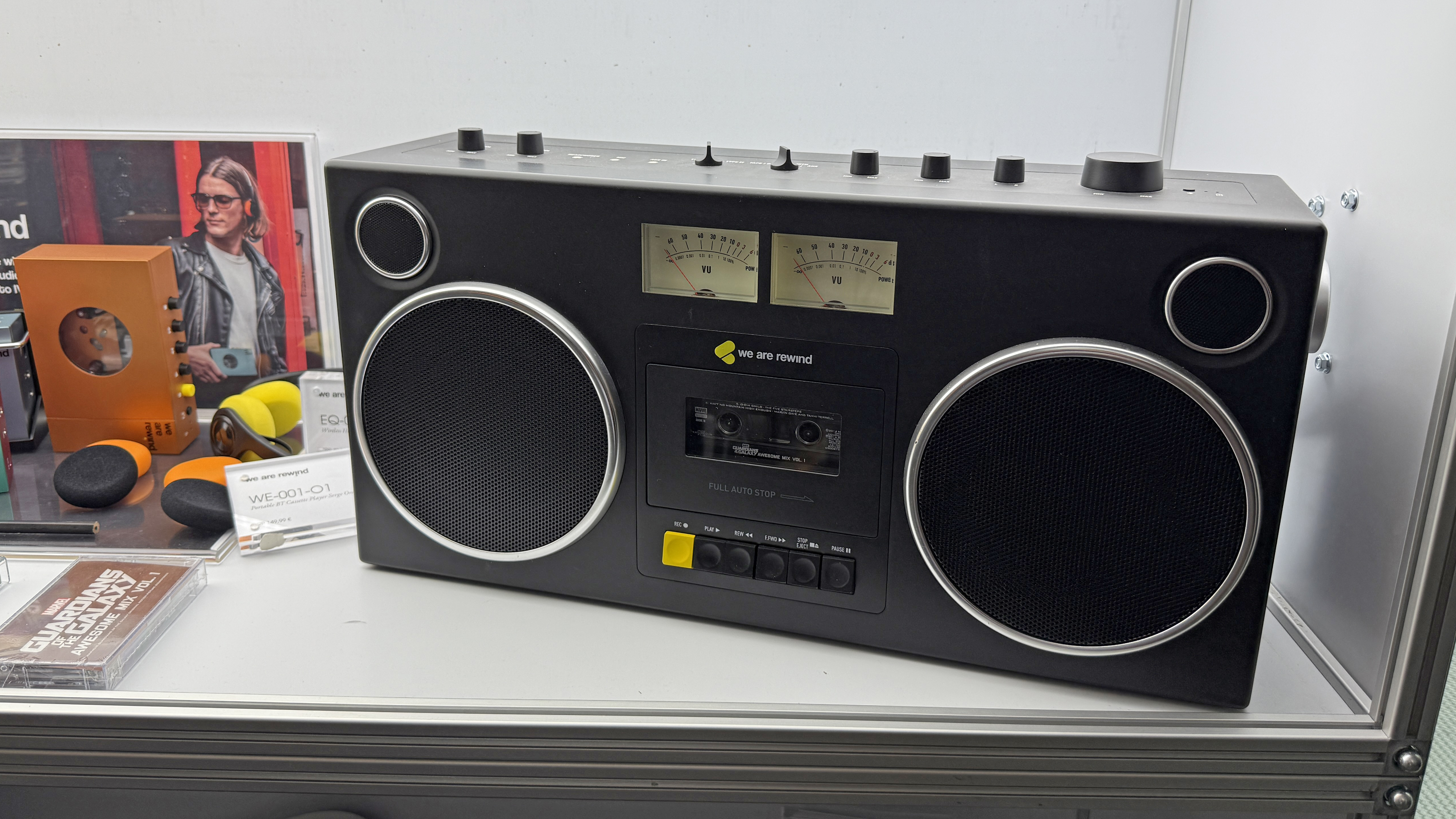 We Are Rewind GB-001 on a white shelf at the Munich High End Show 2025