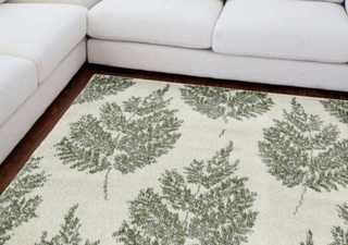 Argos leafy rug in living room