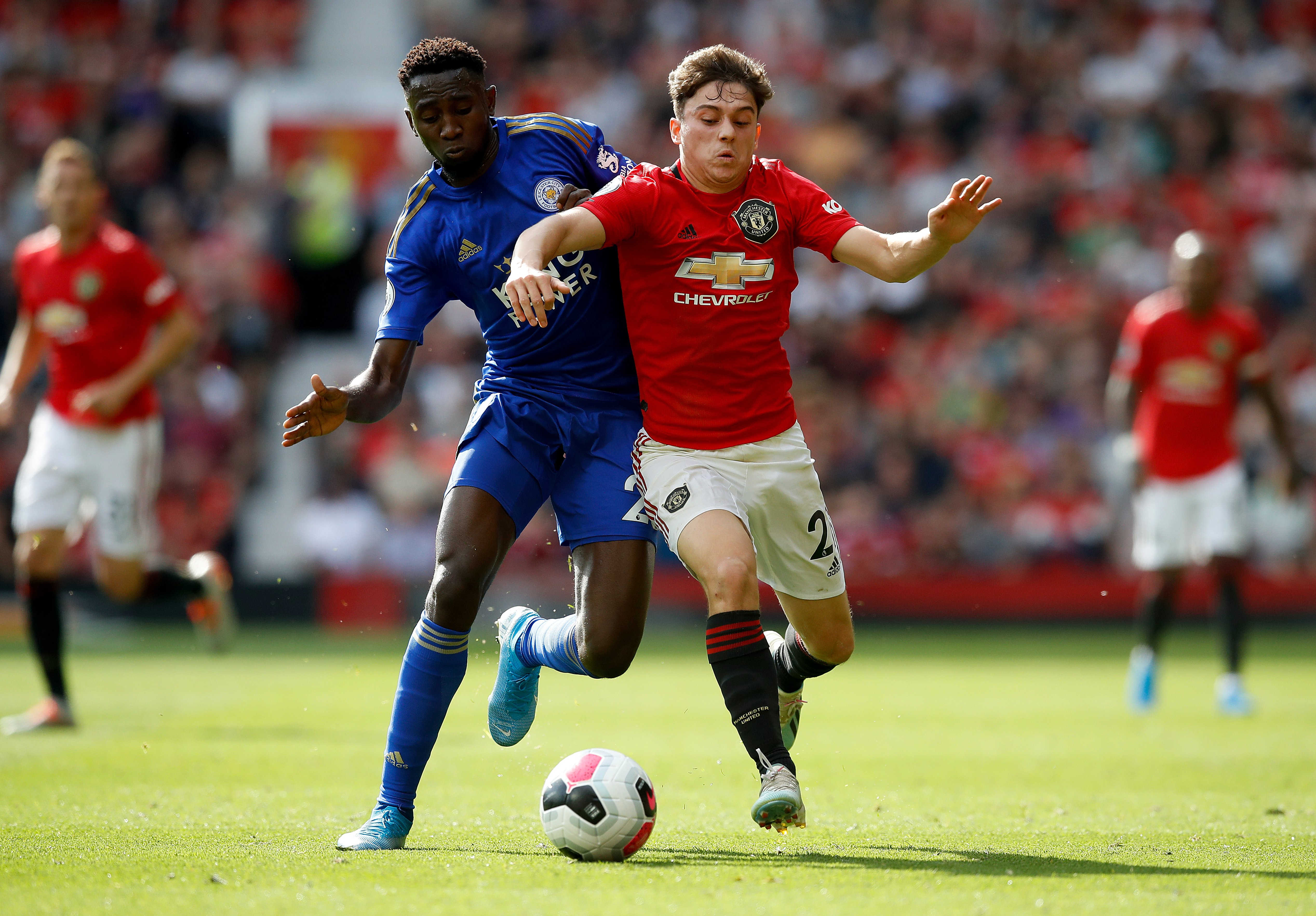 Daniel James, right, has made an impressive start to his Manchester United career