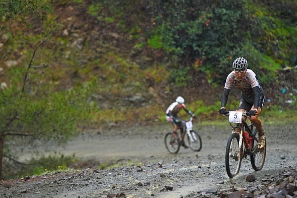 Jaroslav Kulhavy (Rubena Birell Specialized) and Christoph Soukup (Merida Biking Team)