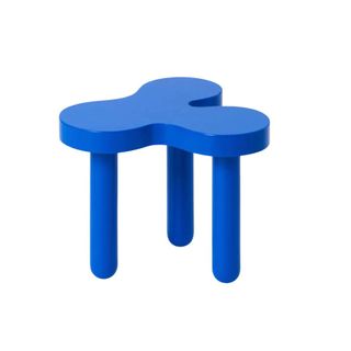 A cobalt blue side table