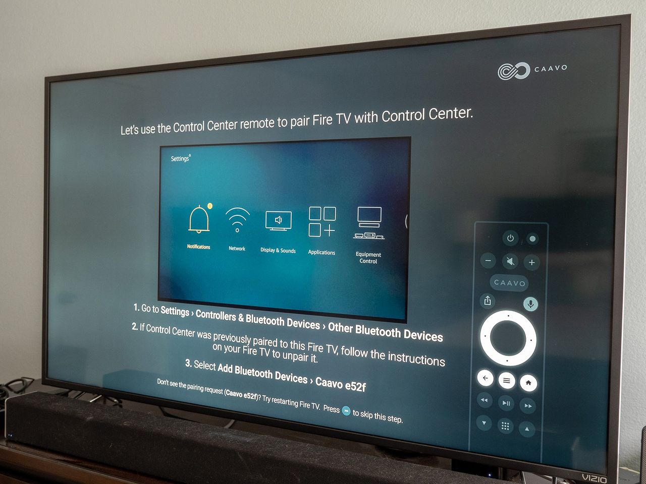 Caavo Control Center Setup