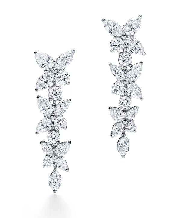Tiffany &amp;amp; Co., Mixed Cluster Drop Earrings