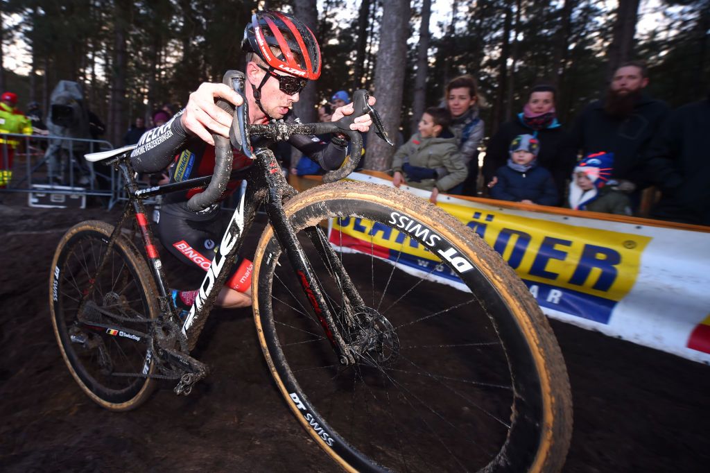 Pauwels Sauzen-Bingoal&#039;s Eli Iserbyt heads for third place at the 2019 Superprestige race in Zonhoven