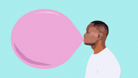   Largest bubble gum bubble