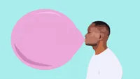   Largest bubble gum bubble