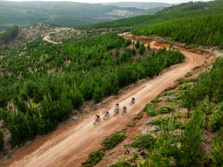 Riders on the roads around Nannup, which will host the 2026 UCI Gravel World Championships
