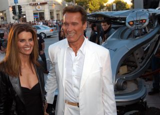 Maria Shriver (left) and Arnold Schwarzenegger (right) at a film premiere