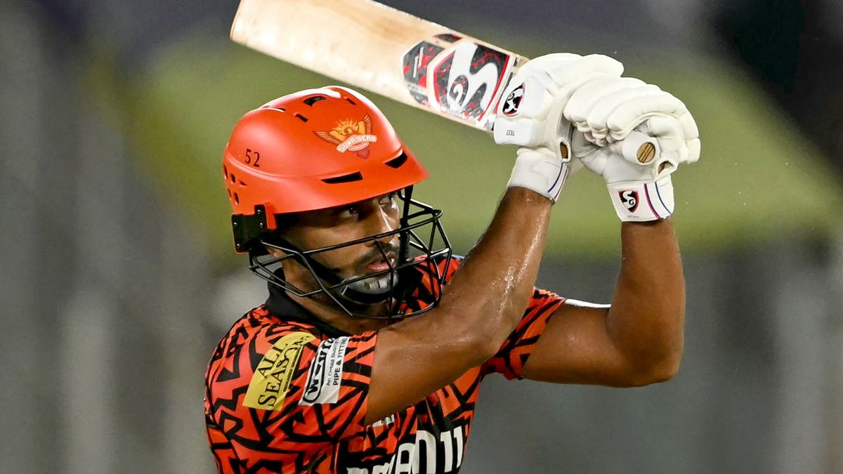 Sunrisers Hyderabad&#039;s Rahul Tripathi plays a shot during the Indian Premier League (IPL) 