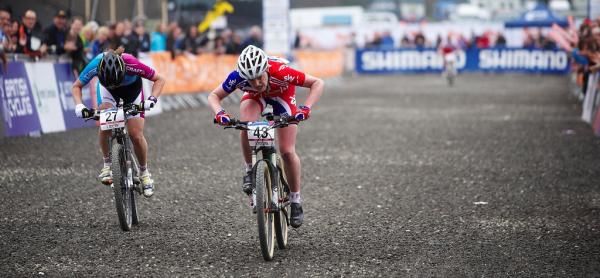 British national team racer Annie Last sprints to her best World Cup finish yet in 2010 at Dalby.