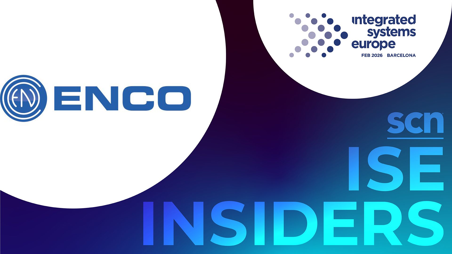 The ISE Insiders 2026 banner with ENCO logo. 