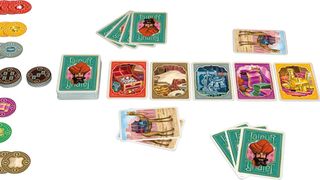 best board games for two players - Jaipur cards and tokens