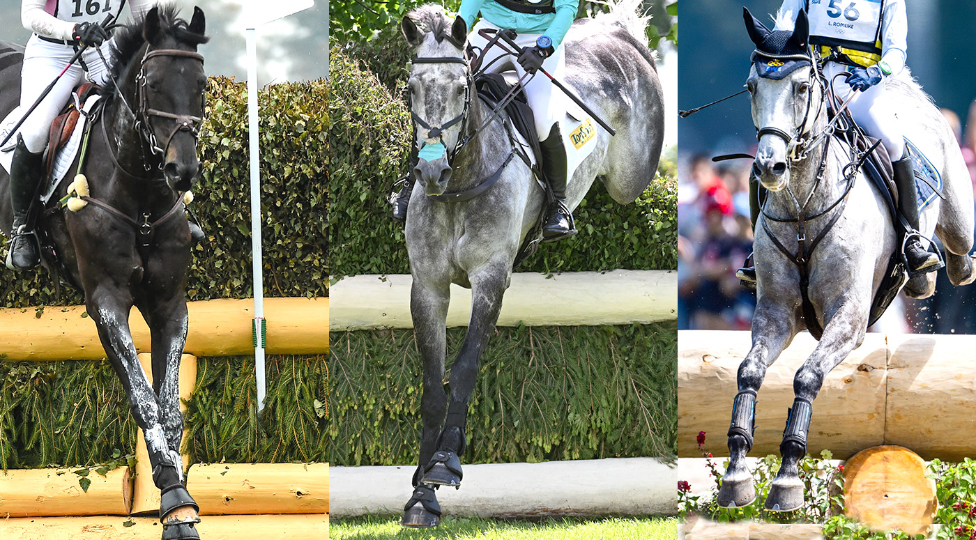 Future eventing stars: Kojak (Georgie Goss), SBH Big Wall (Izzy Taylor) and Caspian 15 (Louise Romeike)