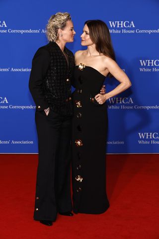 Ashlyn Harris and Sophia Bush attend the 2024 White House Correspondents' Dinner at The Washington Hilton on April 27, 2024 in Washington, DC. (