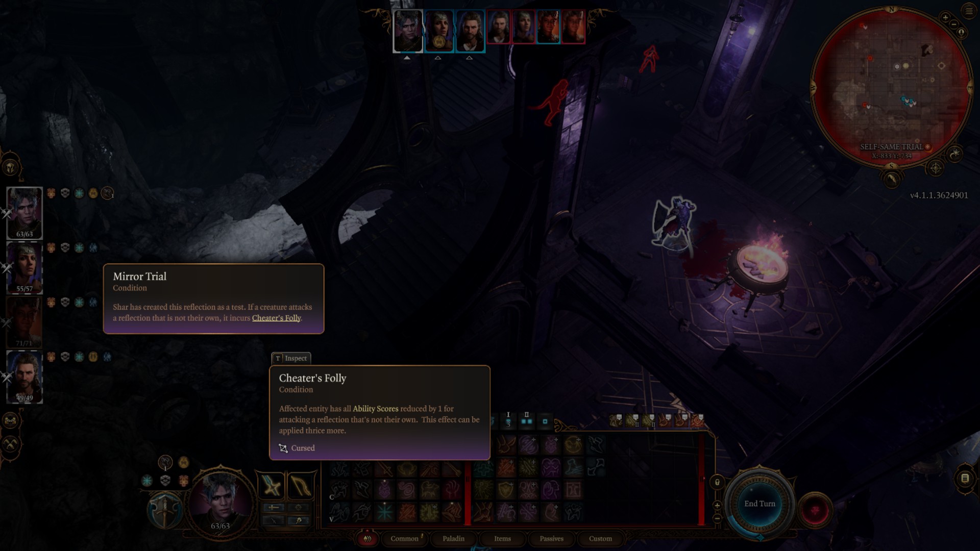 An image displaying the debuff from the a trial in the Gauntlet of Shar from Baldur's Gate 3.