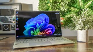 Asus Vivobook S 15 open on a desk