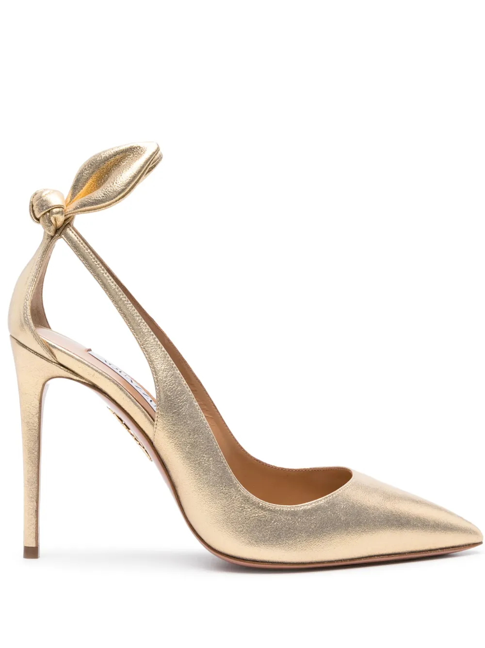 Aquazzura Bow Tie 105mm Leather Pumps | 39