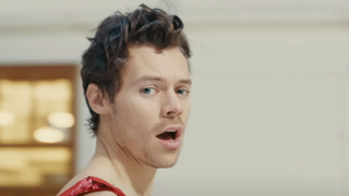 Harry Styles singing in As It Was music video