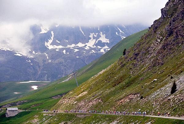 The snow was proof that it was still cold up on the cols.