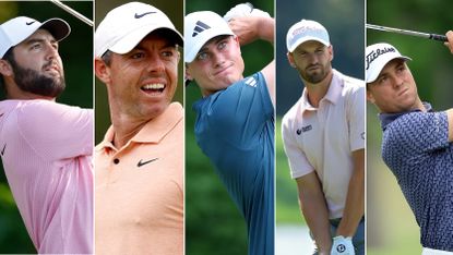 Scottie Scheffler, Rory McIlroy, Ludvig Aberg, Wyndham Clark and Justin Thomas