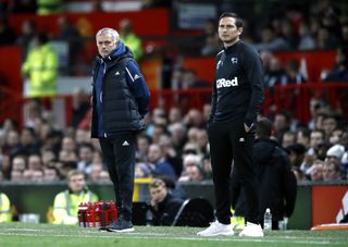 Mourinho, left, and Lampard went head to head as managers for the first time last season