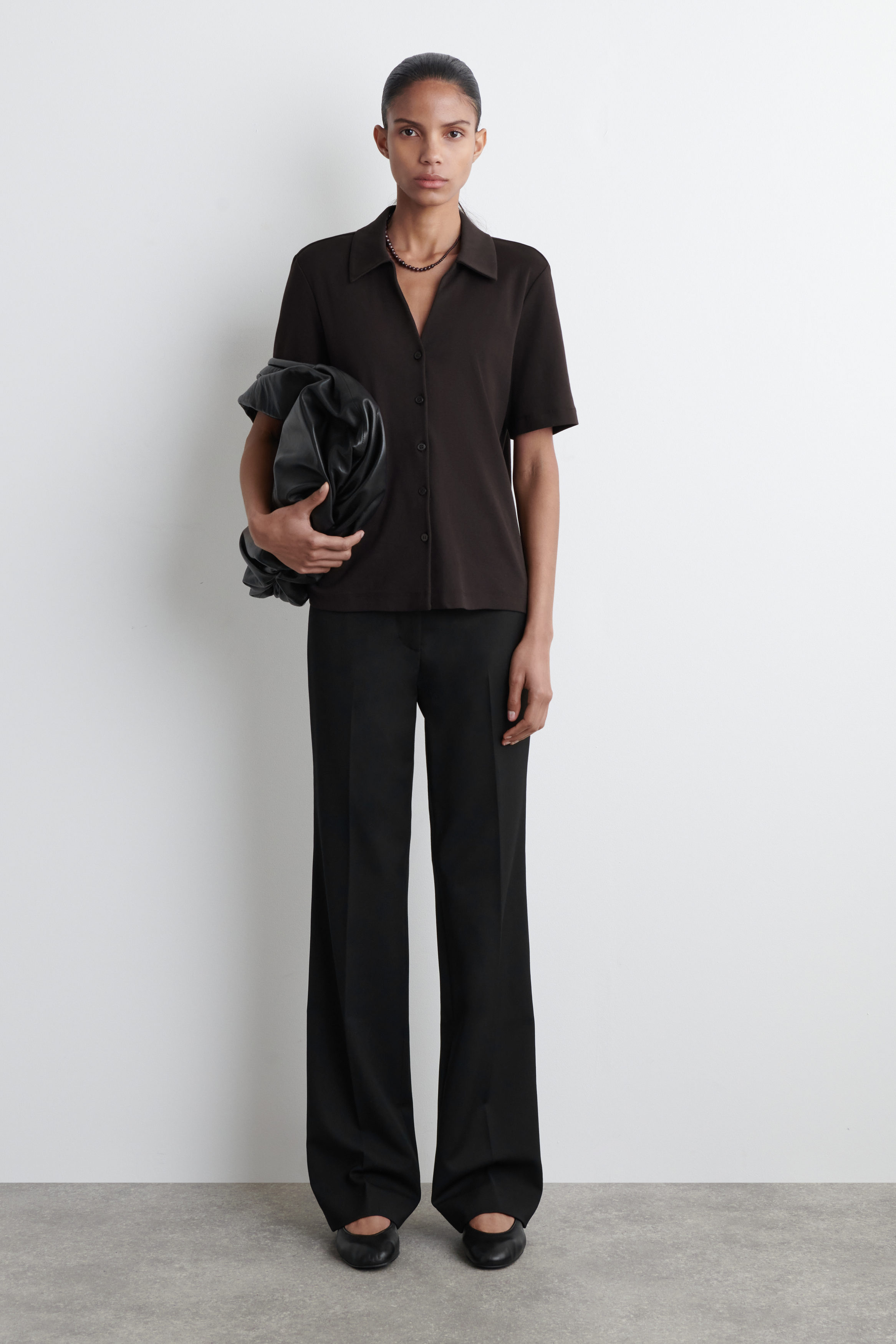 Leather Ballerina Flats