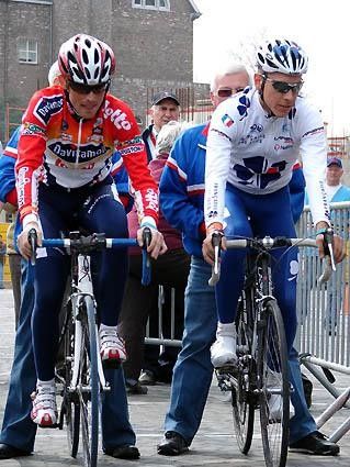 Dream pair for the event: Christophe Brandt (Davitamon-Lotto) and Philippe Gilbert (Francaise des Jeux)