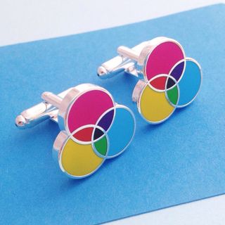 Cuff links to show off your partner’s colourful style